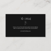 Carte D'accompagnement Mariage simple noir et blanc ROE (Devant)