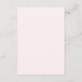 Carte D'accompagnement Mariage simple rose moderne (Dos)