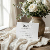 Carte D'accompagnement Mariage simple RSVP