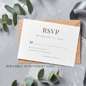 Carte D'accompagnement Mariage simple rsvp élégant mariage