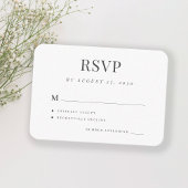 Carte D'accompagnement Mariage simple rsvp élégant mariage