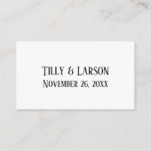 Carte D'accompagnement Mariage simple RSVP Online Élégant écriture manusc (Dos)