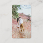 Carte D'accompagnement Mariage Site Web script vertical photo QR CODE (Dos)