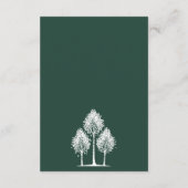 Carte D'accompagnement Mariage sous l'arbre de tremble vert (Dos)