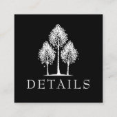 Carte D'accompagnement Mariage sous l'Arbre Noir Aspen QR (Dos)