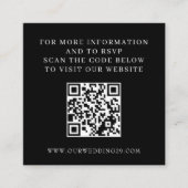 Carte D'accompagnement Mariage sous l'Arbre Noir Aspen QR (Devant)