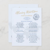 Carte D'accompagnement Mariage Sponsors Entourage thème Voyage Passeport (Devant / Derrière)