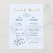 Carte D'accompagnement Mariage Sponsors Entourage thème Voyage Passeport (Dos)