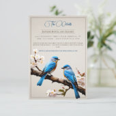 Carte D'accompagnement Mariage Spring Bluebirds (Debout devant)
