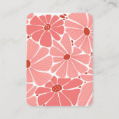 Carte D'accompagnement mariage super moderne marguerite rose (Dos)