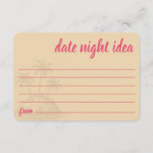 Carte D'accompagnement Mariage sur la plage rose (Dos)