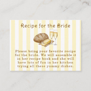 Carte D'accompagnement Mariage sur le thème du pain et du beurre Recette 