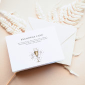 Carte D'accompagnement Mariage sur mesure perles et prosecco