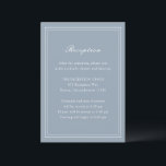 Carte D'accompagnement Mariage traditionnel Dusty Blue intemporel<br><div class="desc">Elégante carte d'enceinte de mariage au design simple et classique.</div>