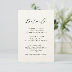 Carte D'accompagnement Mariage traditionnel élégant