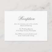 Carte D'accompagnement Mariage traditionnel gris formel élégant (Devant)