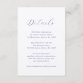 Carte D'accompagnement Mariage traditionnel Lilac élégant (Devant)