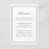 Carte D'accompagnement Mariage traditionnel noir et blanc intemporel (Devant)