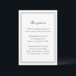 Carte D'accompagnement Mariage traditionnel noir et blanc intemporel<br><div class="desc">Elégante carte d'enceinte de mariage au design simple et classique.</div>