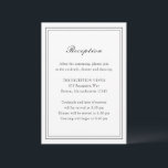 Carte D'accompagnement Mariage traditionnel noir et blanc intemporel<br><div class="desc">Elégante carte d'enceinte de mariage au design simple et classique.</div>