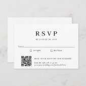 Carte D'accompagnement Mariage traditionnel par courrier et code QR RSVP (Devant / Derrière)