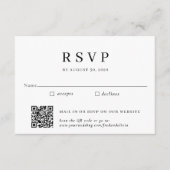 Carte D'accompagnement Mariage traditionnel par courrier et code QR RSVP (Devant)