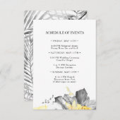 Carte D'accompagnement Mariage tropical moderne Horaire des événements Ca (Devant / Derrière)