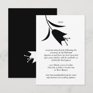 CARTE D'ACCOMPAGNEMENT MARIAGE TULIP NOIR MOD
