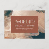 Carte D'accompagnement Mariage turquoise bohème moderne peint en terre cu (Devant)