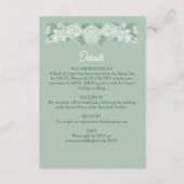 Carte D'accompagnement Mariage vert émeraude de la Monnaie de Sage Floral (Devant)