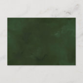 Carte D'accompagnement Mariage vert Feuille tropical RSVP avec code QR (Dos)