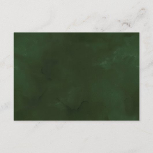 Carte D'accompagnement Mariage vert Feuille tropical RSVP avec code QR (Dos)