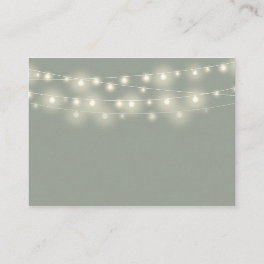 Carte D'accompagnement Mariage vert Sage (Dos)