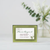 Carte D'accompagnement Mariage vert simple Floral RSVP - Customisé (Debout devant)
