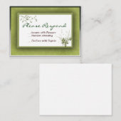 Carte D'accompagnement Mariage vert simple Floral RSVP - Customisé (Devant / Derrière)