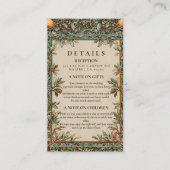 Carte D'accompagnement Mariage vintage Orchard (Devant)