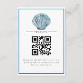 Carte D'accompagnement Mariage vintage Turquoise bleu simple (Devant)