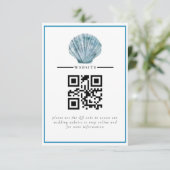 Carte D'accompagnement Mariage vintage Turquoise bleu simple (Debout devant)