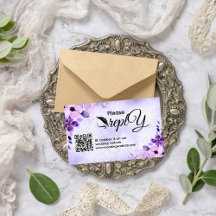 Mariage violet RSVP | Minimaliste du code QR