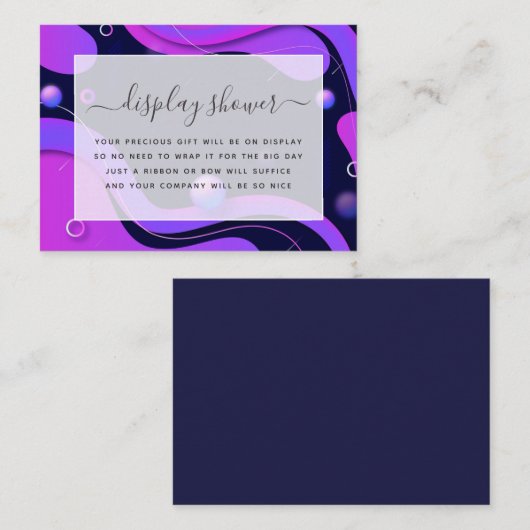 Carte D'accompagnement Mariage Virtuel Abstrait Moderne (Devant / Derrière)