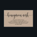 Carte D'accompagnement Mariage voyage de miel ou fonds, Rustic Kraft<br><div class="desc">C'est le Script rustique kraft,  Mariage Encape Card. Vous pouvez modifier les couleurs de police,  et ajouter vos souhaits de lune de miel ou de lune de miel mariages détails dans la police / lettrage correspondante. #TeeshaDerrick</div>