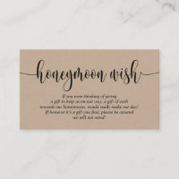 Mariage voyage de miel ou fonds, Rustic Kraft