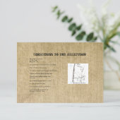 Carte D'accompagnement Mariage Western Burlap (Debout devant)