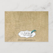 Carte D'accompagnement Mariage Western Burlap (Dos)