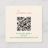 Carte D'accompagnement Mariage Whimsical Quirky manuscrit RSVP (Devant)