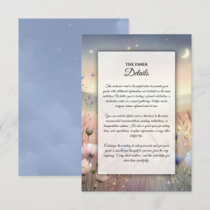 Carte D'accompagnement Mariage Whispers Fleur sauvage Lune