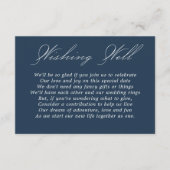 Carte D'accompagnement Mariage Wishing well Calligraphie Script Marine Bl (Devant)