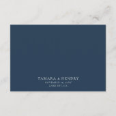 Carte D'accompagnement Mariage Wishing well Calligraphie Script Marine Bl (Dos)