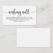 Carte D'accompagnement Mariage Wishing Well, Design de script moderne (Devant / Derrière)