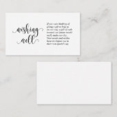 Carte D'accompagnement Mariage Wishing well, Design de script moderne Enc (Devant / Derrière)